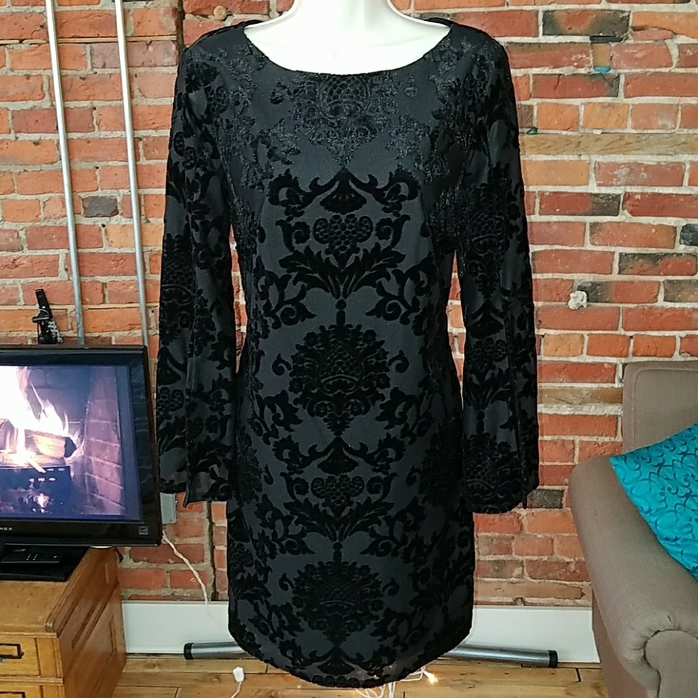 Jessica Howard Burnout Velvet Cocktail Dress 6